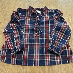 Girls Reimagined By J Crew Tartan Plaid Blouse Size L. Perfect For The Holidays